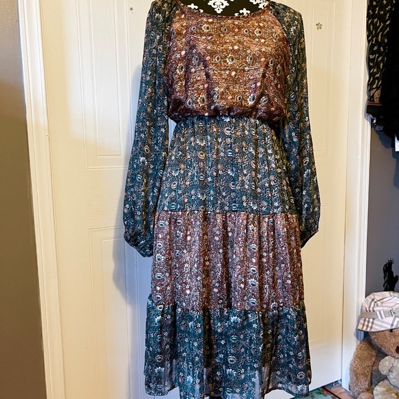 Boho floral dress flowy hippie - Picture 4 of 6